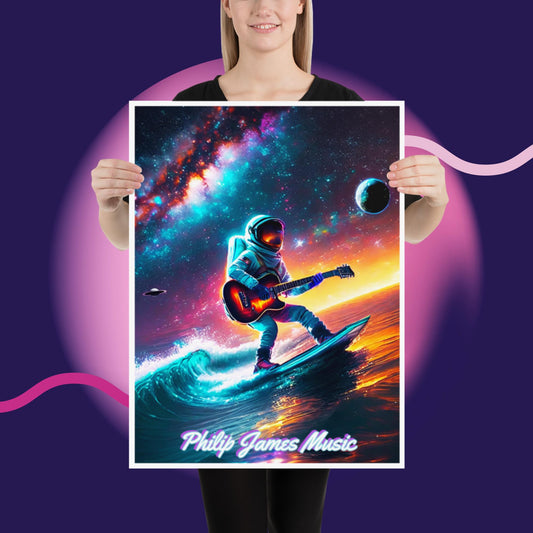 Celestial Surfer Poster